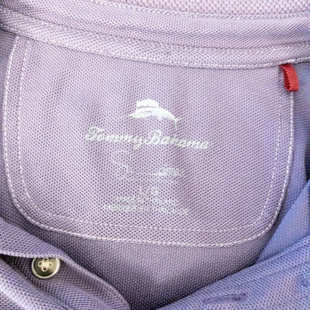 Tommy Bahama Pima Cotton Polo Shirt – Size L | Soft Purple Luxury Casualwear - Picture 3 of 3